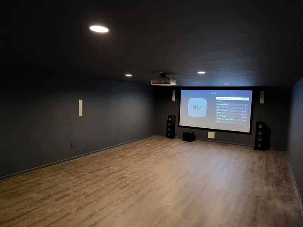 Projector, Screen, Speaker Installation. Including 9.2 surround sound Installation