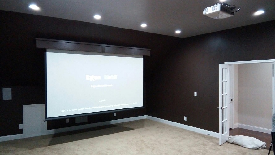 Projector Installation and Electric Screen with 7.1 Surround Sound Installation in Alexandria, Virginia