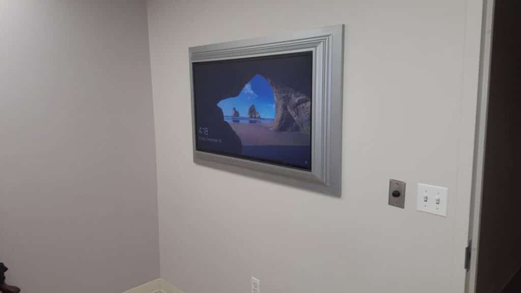 Recessed TV Installation with Custom Frame